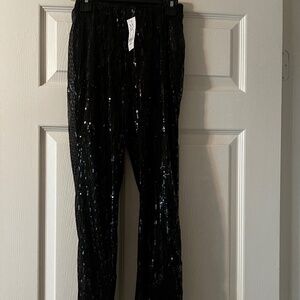 Sequin jogger pants